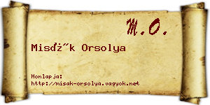 Misák Orsolya névjegykártya