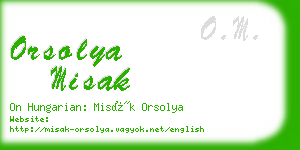 orsolya misak business card